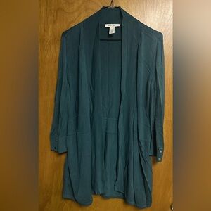 White House Black Market Dark Green Cardigan